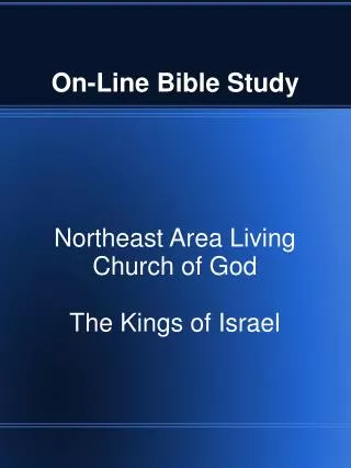 On-Line Bible Study