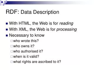 RDF: Data Description