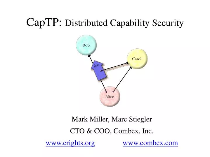 captp distributed capability security