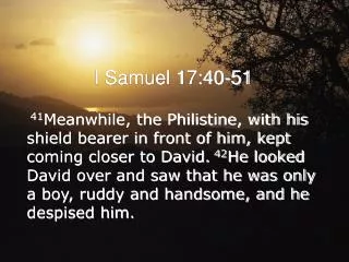 I Samuel 17:40-51