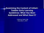Evaluating Infant-Toddler Early Learning Guidelines: Insights and Gaps in Content - slide 1