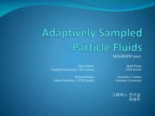 adaptively sampled particle fluids