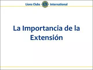 la importancia de la extensi n