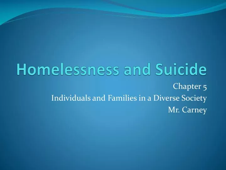homelessness and suicide