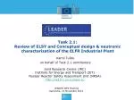 Neutronic Characterization and Conceptual Design of the ELFR Industrial Plant - slide 1