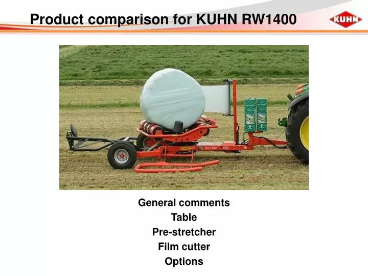 product comparison for kuhn rw1400