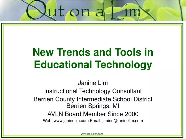 new trends and tools in educational technology