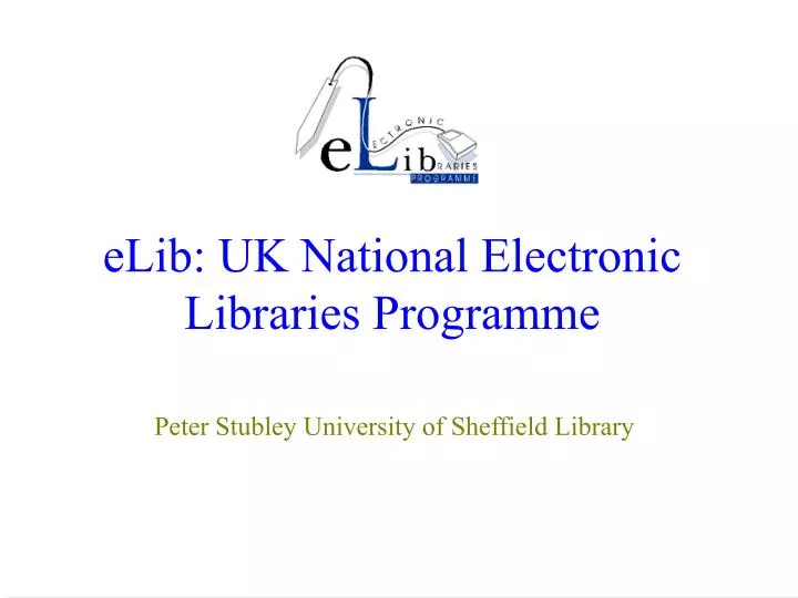 elib uk national electronic libraries programme