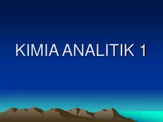 kimia analitik 1