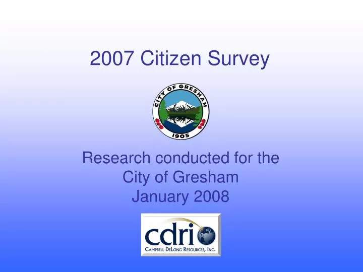 2007 citizen survey