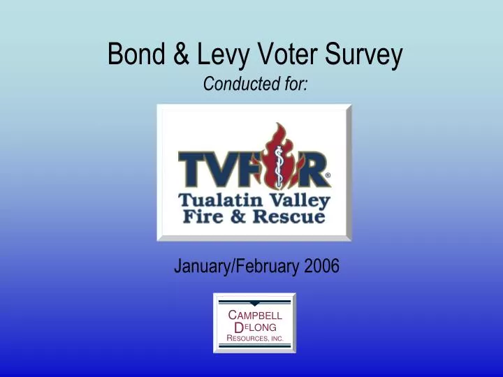 bond levy voter survey conducted for