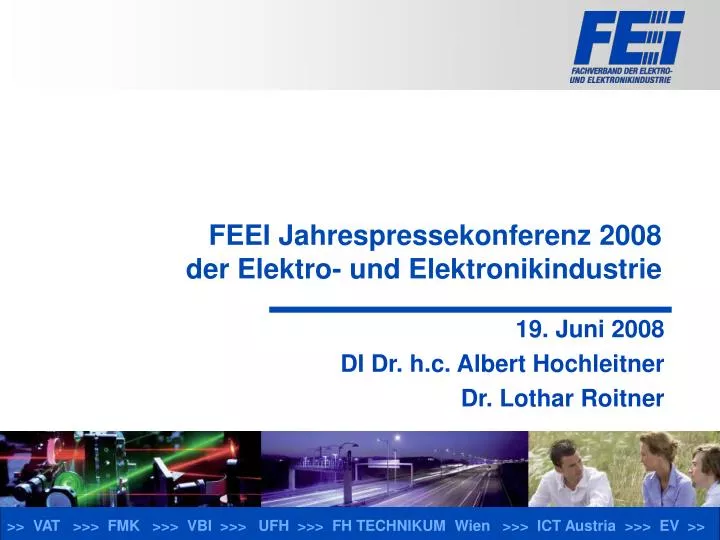feei jahrespressekonferenz 2008 der elektro und elektronikindustrie