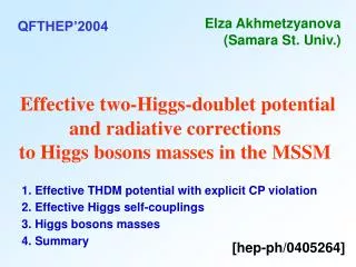 2. Effective Higgs self-couplings