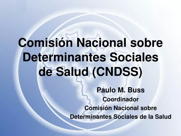 comisi n nacional sobre determinantes sociales de salud cndss