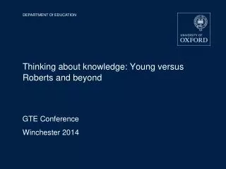 Thinking about knowledge: Young versus Roberts and beyond