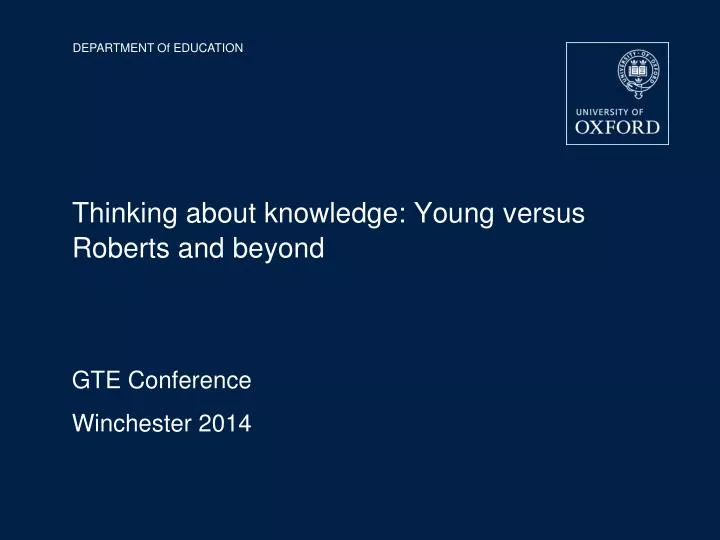 thinking about knowledge young versus roberts and beyond