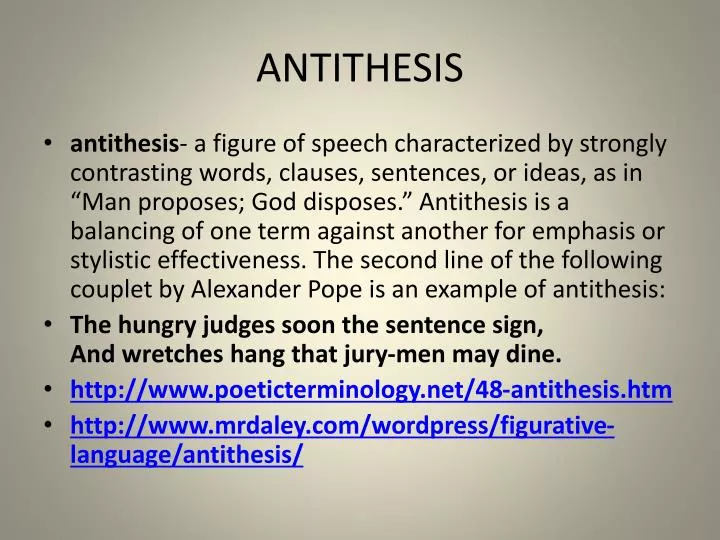antithesis examples in literature