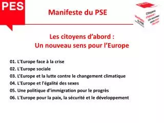 manifeste du pse