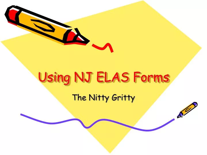 using nj elas forms