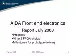 AIDA Front end electronics