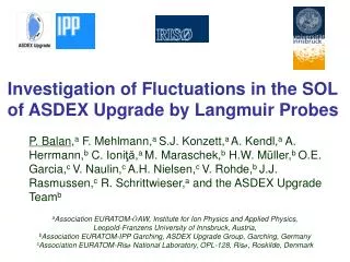 Investigation of Fluctuations in the SOL of ASDEX Upgrade by Langmuir Probes