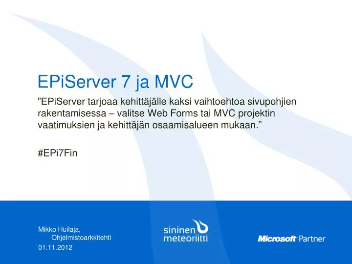 episerver 7 ja mvc