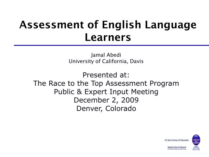 assessment of english language learners