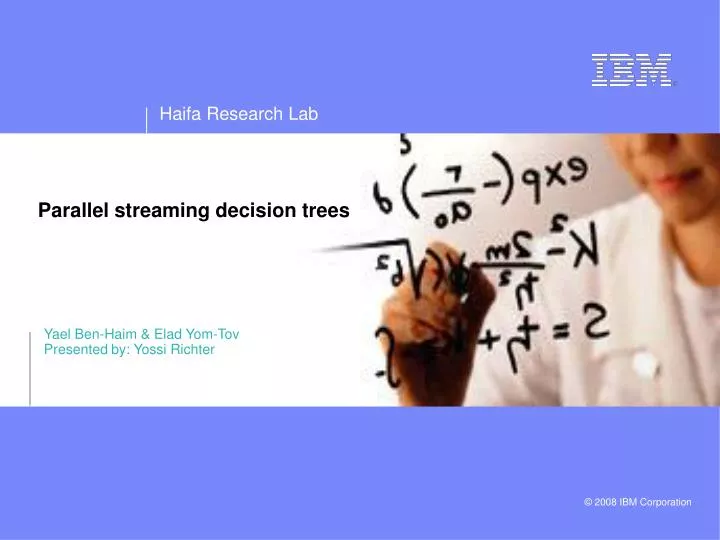 parallel streaming decision trees