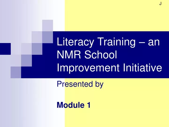 literacy training an nmr school improvement initiative