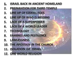 ISRAEL BACK IN ANCIENT HOMELAND PREPARATION FOR THIRD TEMPLE LINE UP OF EZEKIEL FOES