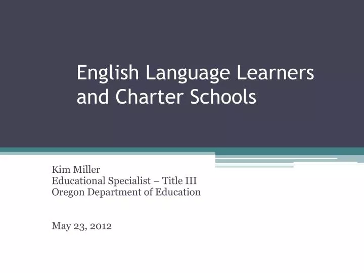 english language learners and charter schools