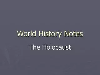 World History Notes