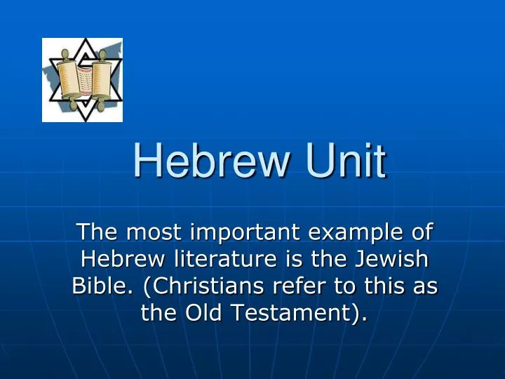 hebrew unit