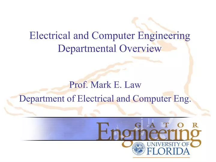 electrical and computer engineering departmental overview