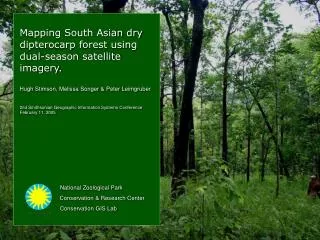 Mapping South Asian dry dipterocarp forest using dual-season satellite imagery.
