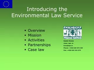Introducing the Environmental Law Service