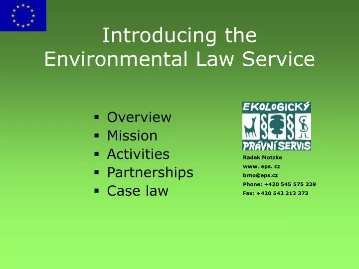 introducing the environmental law service