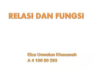 relasi dan fungsi