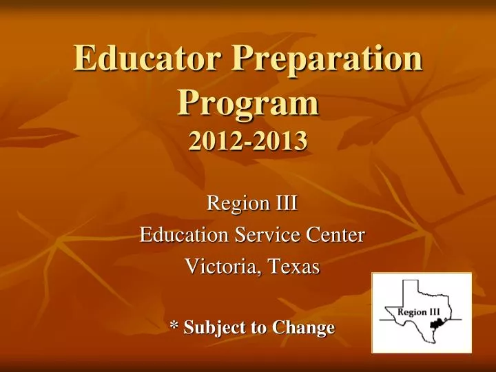 educator preparation program 2012 2013