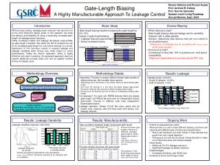 Gate-Length Biasing A Highly Manufacturable Approach To Leakage Control