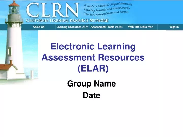 electronic learning assessment resources elar