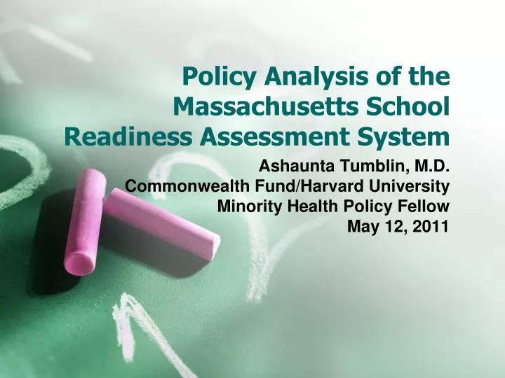 policy analysis of the massachusetts school readiness assessment system