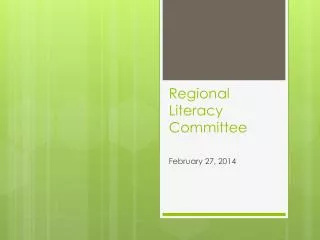 Regional Literacy Committee