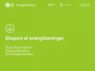 eksport af energil sninger