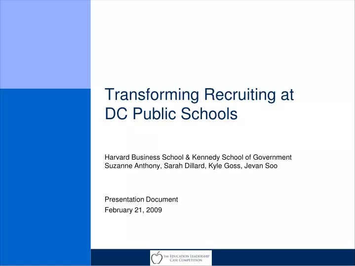 transforming recruiting at dc public schools