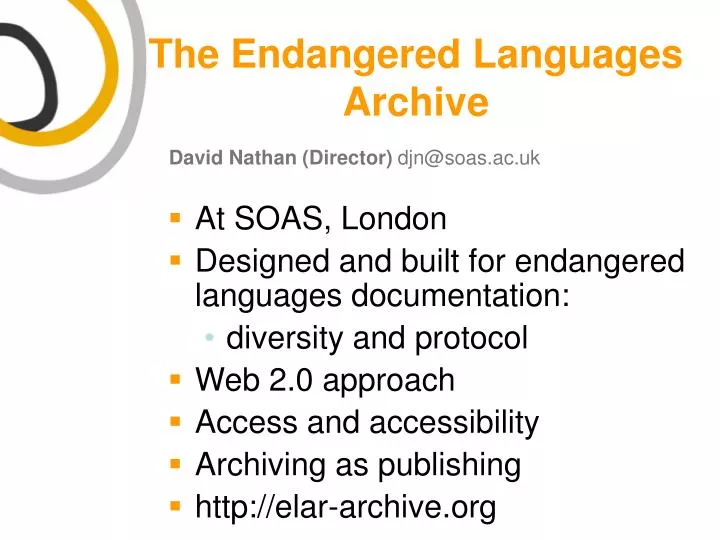 the endangered languages archive