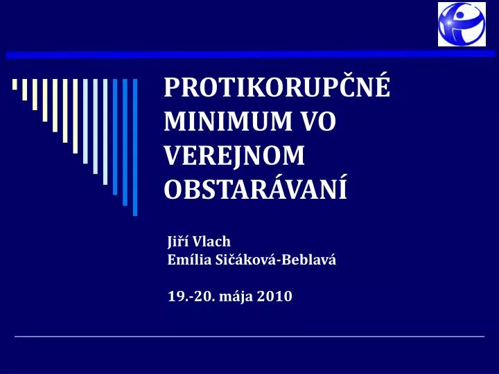 protikorup n minimum vo verejnom obstar van