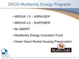DHCD Multifamily Energy Programs