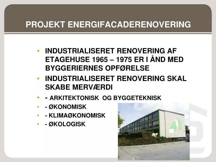 projekt energifacaderenovering