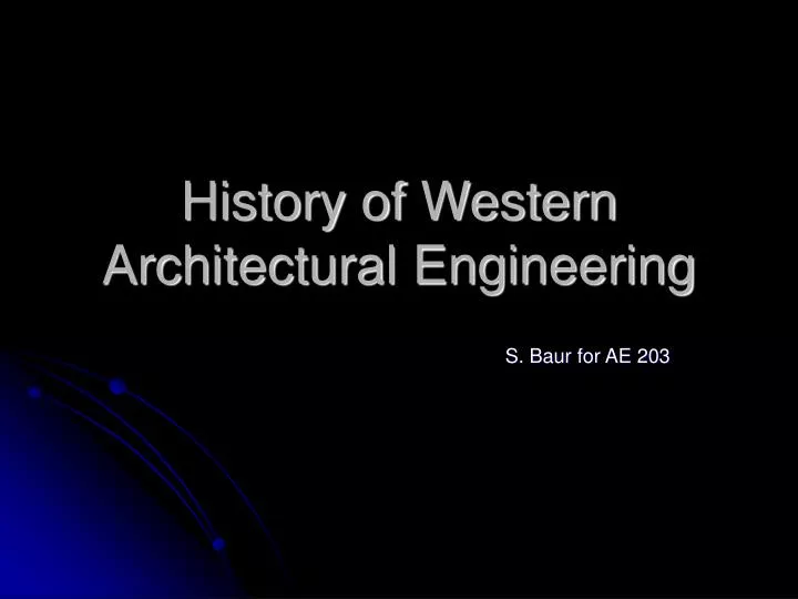 history of western architectural engineering